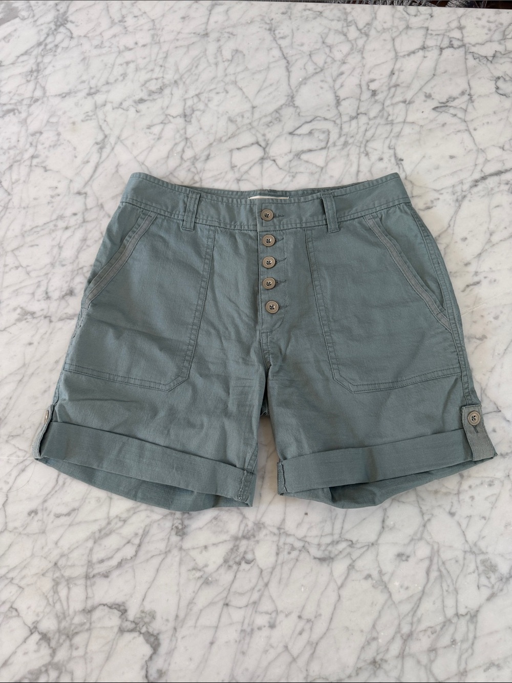 Sundance Everyday Explorer utility cargo shorts Sz 4 Blue